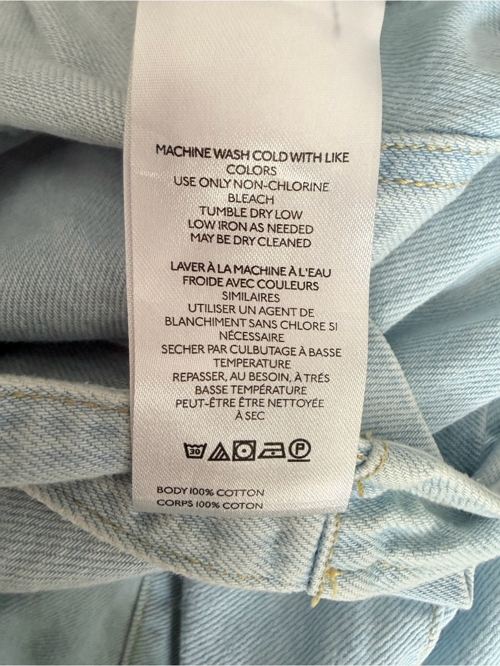 We The Free Light Blue Denim Overalls with Front Patch Pockets - Picture 4 of 4